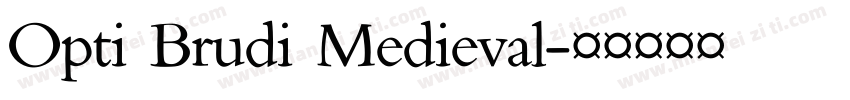 Opti Brudi Medieval字体转换